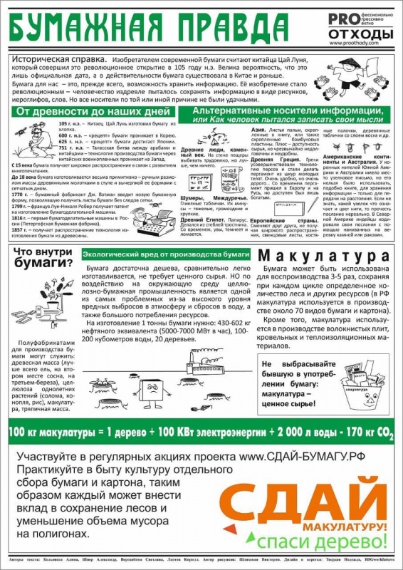 Сдай макулатуру – спаси дерево!